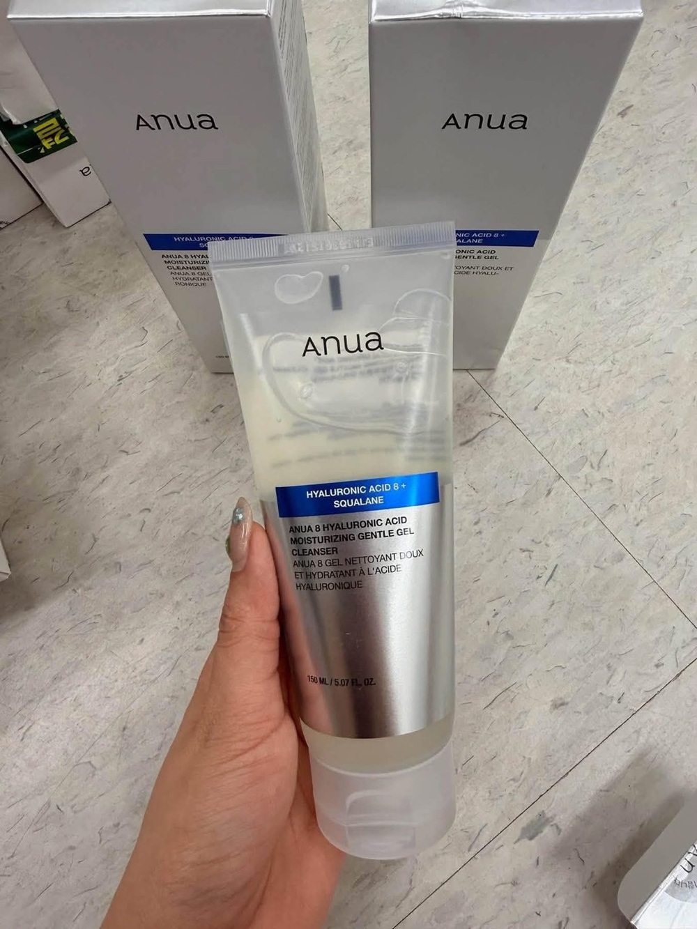 Hyaluronic Acid + Squalane Moisturizing Gentle Gel Cleanser - Silver/Blue